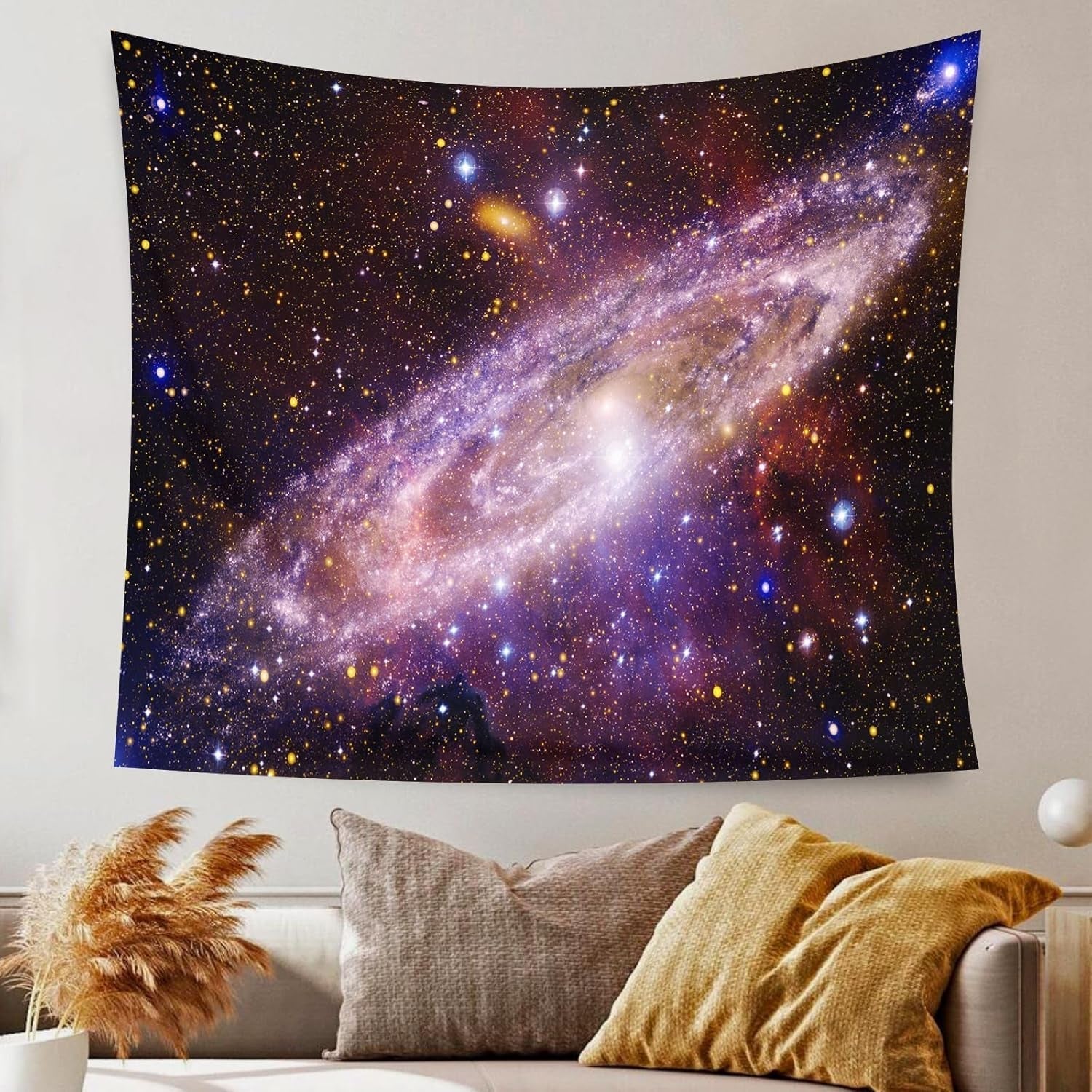 Tapisserie galaxie fluorescente ciel étoilé lumière noire Accueil - Accessoires et Décorations Naty Shop