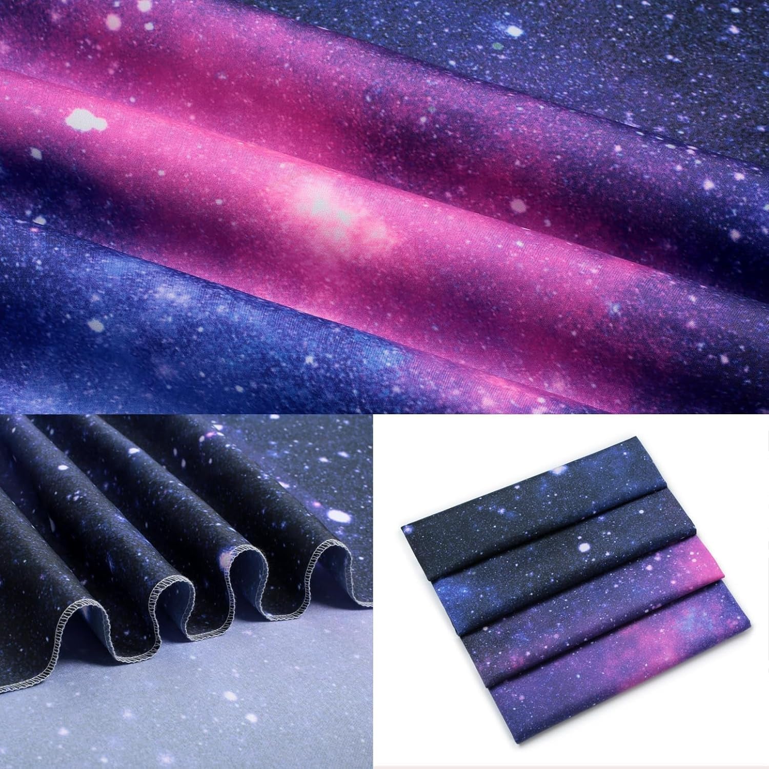 Tapisserie galaxie lumière noire ciel étoilé bleu réactif Accueil - Accessoires et Décorations Naty Shop