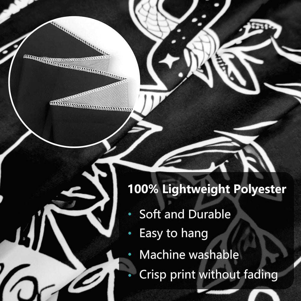 Tapisserie gothique halloween bannière noir blanc Accueil - Accessoires et Décoration Naty Shop