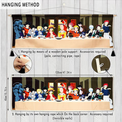 Tapisserie suspendue toile art mural peinture personnages d'anime Maison - Accessoires et décorations Naty Shop