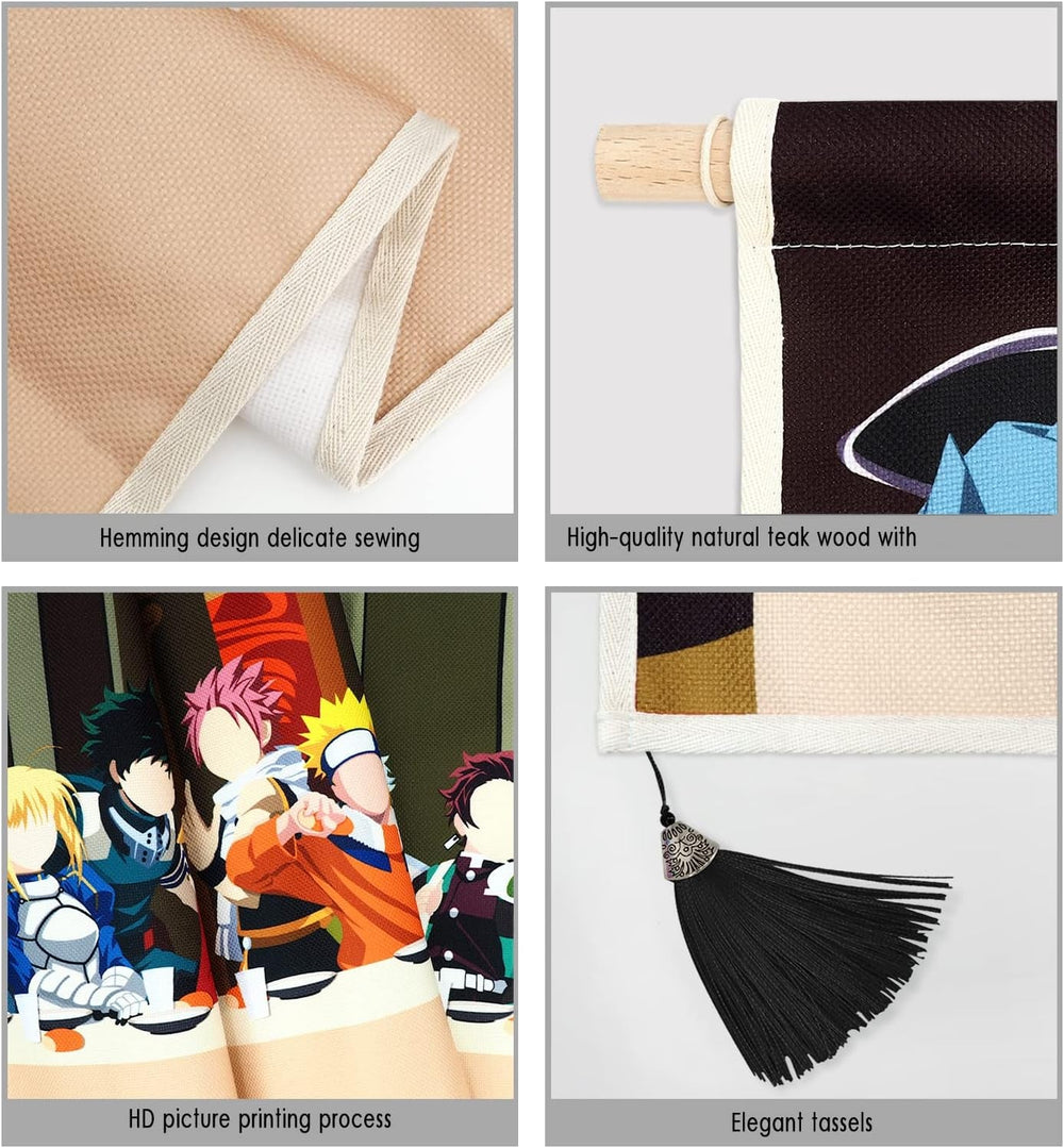 Tapisserie suspendue toile art mural peinture personnages d'anime Maison - Accessoires et décorations Naty Shop
