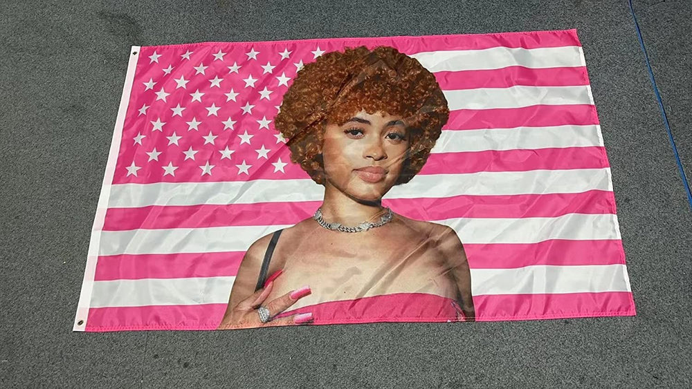 Tapisserie ice rapper spice flag intérieur extérieur rose Maison - Accessoires et Décorations Naty Shop