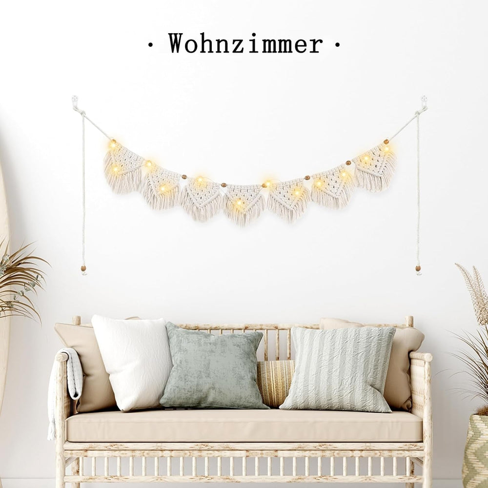 Tapisserie ihonyi déco chic guirlande frangée led Maison - Accessoires et Décorations Naty Shop