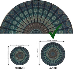 Serviette de plage tapisserie Inde ronde mandala hippie grande Maison Indienne - Accessoires et Décorations Naty Shop