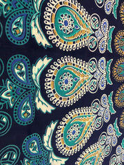 Tapisserie indienne mandala psychédélique éléphant bleu turquoise Accueil - Accessoires et Décorations Naty Shop