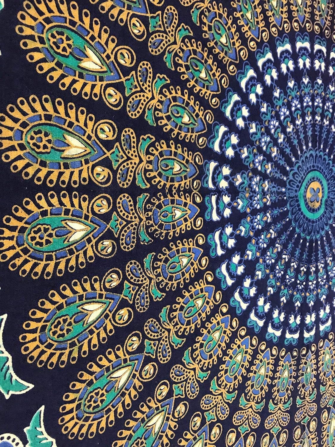 Tapisserie indienne mandala psychédélique éléphant bleu turquoise Accueil - Accessoires et Décorations Naty Shop