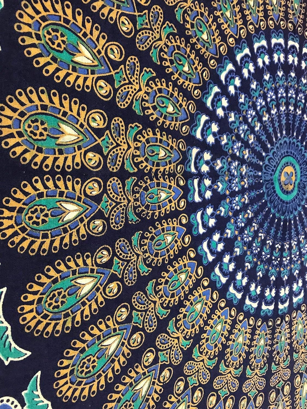 Tapisserie indienne mandala psychédélique éléphant bleu turquoise Accueil - Accessoires et Décorations Naty Shop