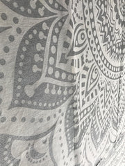 Tapisserie indienne mandala argent blanc chambre toile esthétique Maison - Accessoires et Décorations Naty Shop