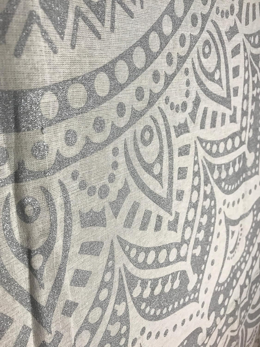 Tapiserie indiana mandala alb argintiu camera estetic panza Casa - Accesorii si Decoratiuni Naty Shop
