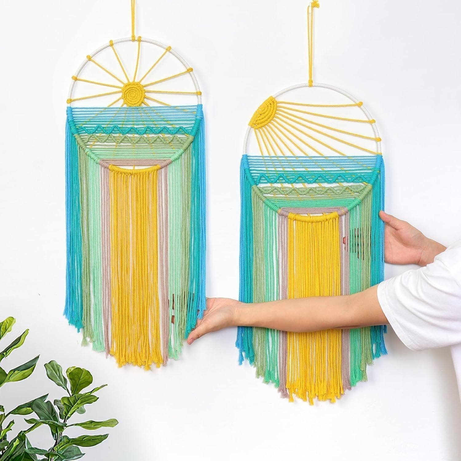 Tapisserie lomohoo dreamcatcher tapisserie motif soleil chambre arc-en-ciel Maison - Accessoires et Décorations Naty Shop