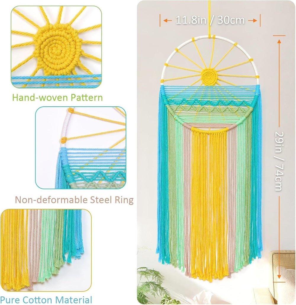 Tapisserie lomohoo dreamcatcher tapisserie motif soleil chambre arc-en-ciel Maison - Accessoires et Décorations Naty Shop