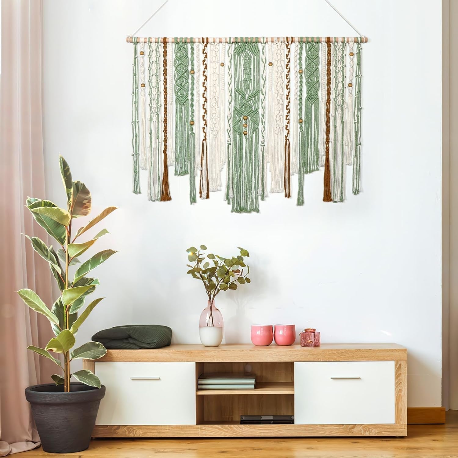 Tapiserie lomohoo mare deco verde estetic tesute Casa - Accesorii si Decoratiuni Naty Shop