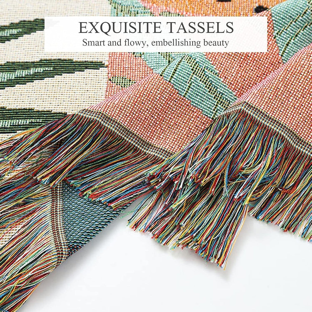 Tapisserie lumisyne double face en coton tissé plaid Casa - Accessoires et Décorations Naty Shop