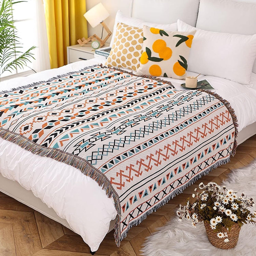 Tapisserie lumisyne couverture double face en coton tissé Accueil - Accessoires et Décorations Naty Shop Fair Isle