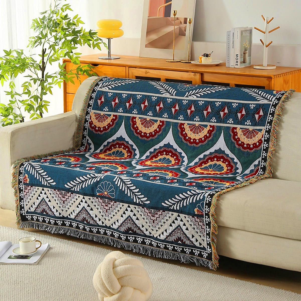 Tapisserie lumisyne couverture double face tissée en coton Accueil - Accessoires et Décorations Naty Shop Fruiting