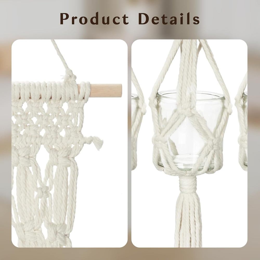 Bougeoirs en verre étagère tapisserie made Casa - Accessoires et Décorations Naty Shop