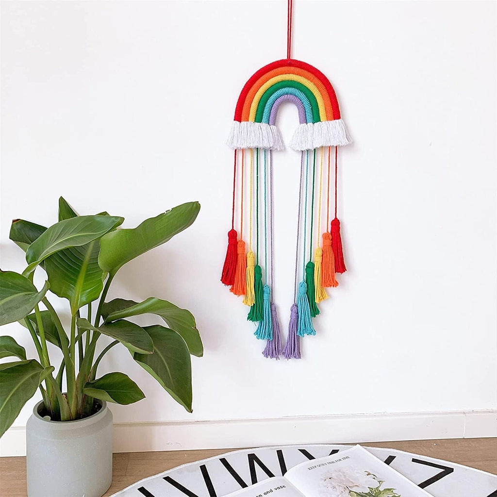 Tapiserie rainbow decorare funie bumbac curcubeu Casa - Accesorii si Decoratiuni Naty Shop