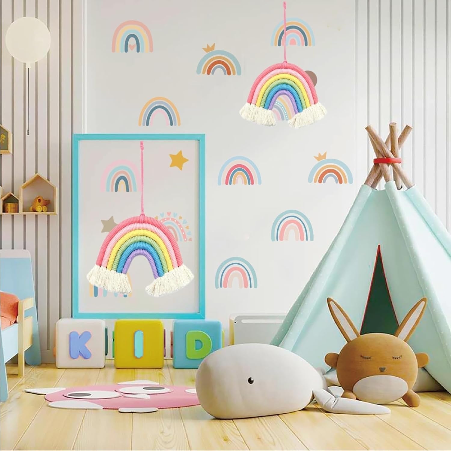 Tapisserie décorative arc-en-ciel décorant la chambre de la chambre d'enfant Casa - Accessoires et Décorations Naty Shop