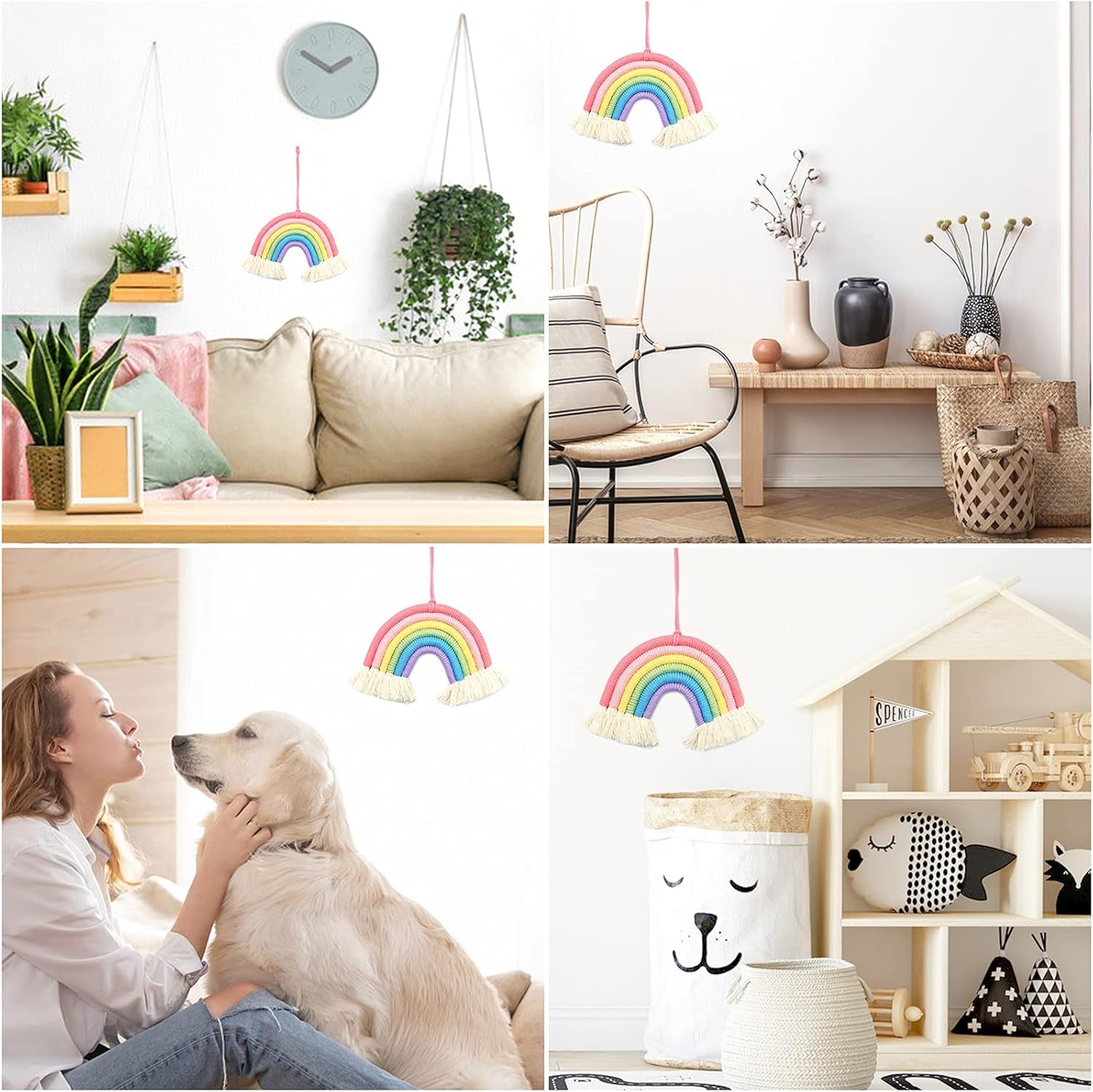 Tapisserie décorative arc-en-ciel décorant la chambre de la chambre d'enfant Casa - Accessoires et Décorations Naty Shop