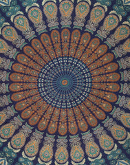 Tapisserie ronde paon mandala centimètres roundie hippie devant Accueil - Accessoires et Décorations Naty Shop