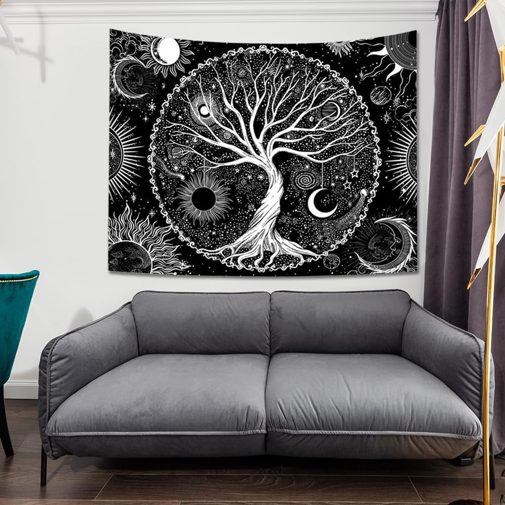 Tapisserie sequpr arbre vie soleil lune Accueil - Accessoires et Décorations Naty Shop