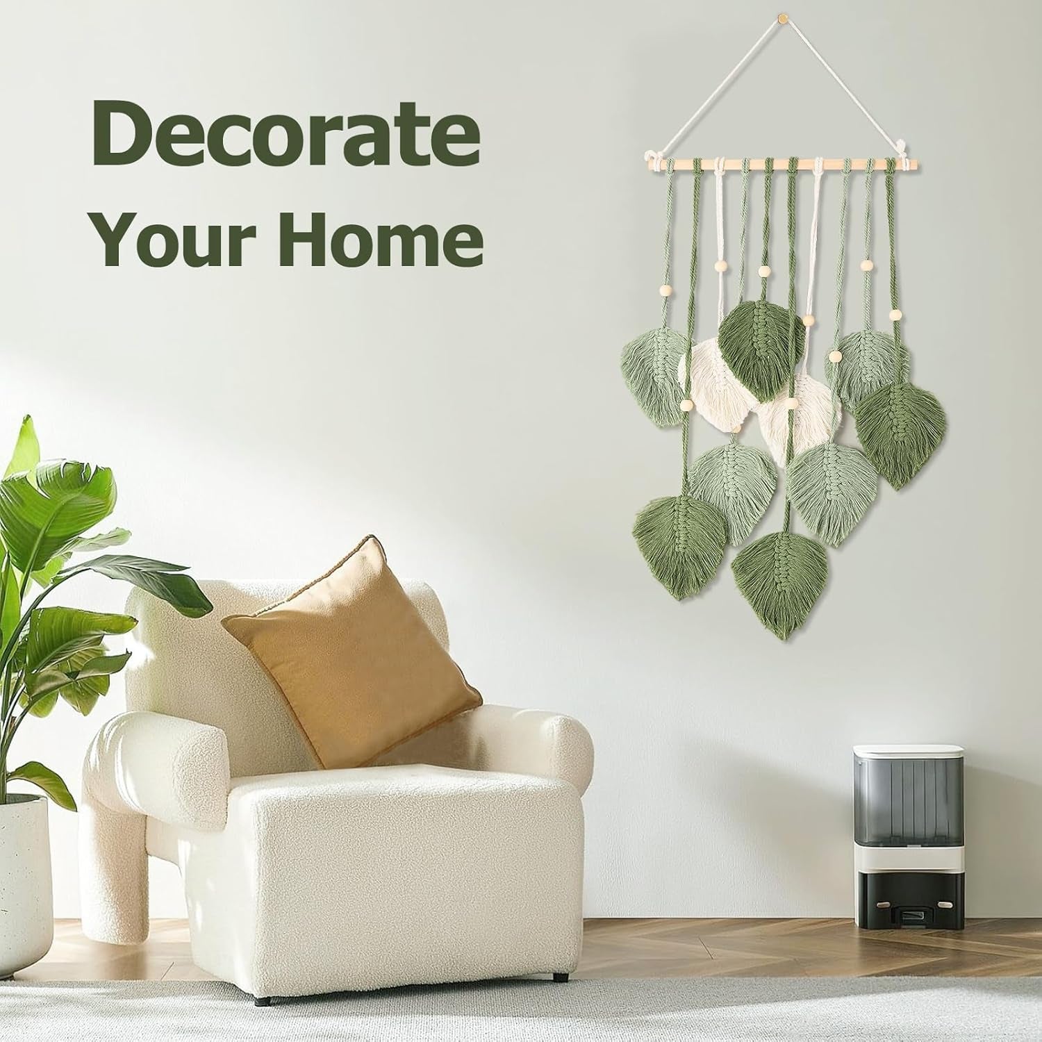 Décoration de fenêtre style tapisserie 40cm vert Accueil - Accessoires et Décorations Naty Shop