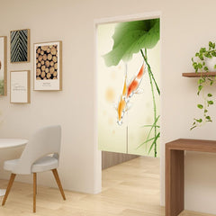 Tapiserie stil japonez lenjerie groasa noren lunga lotus Casa - Accesorii si Decoratiuni Naty Shop