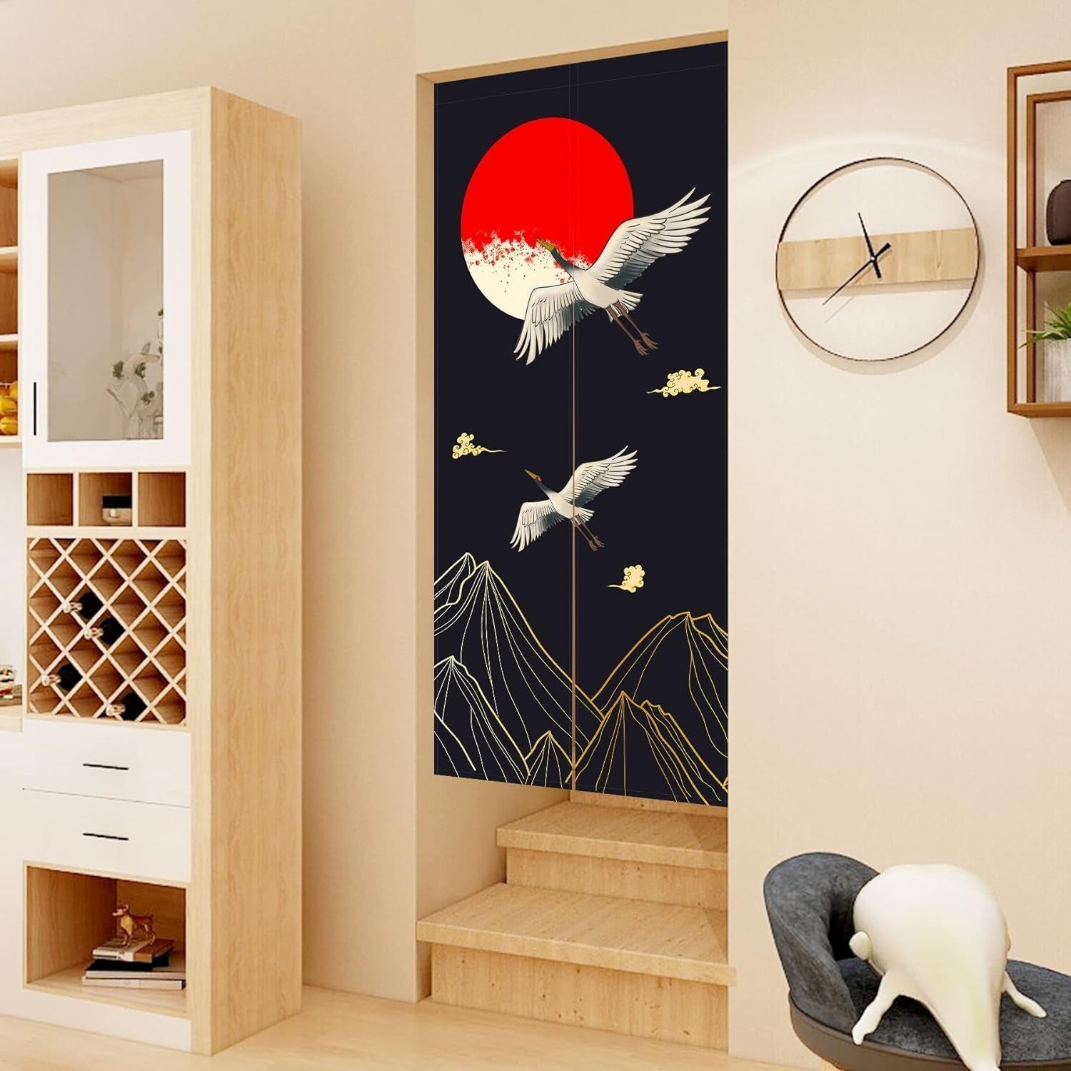 Tapisserie de style japonais rideaux longs noren en lin épais Maison - Accessoires et Décoration Naty Shop