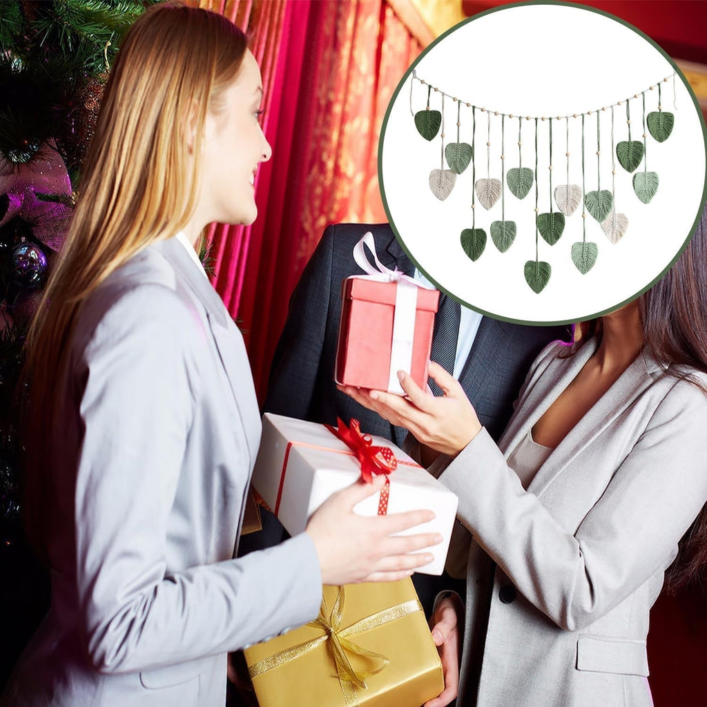 Tapiserie suspensie decoratie frunze tesute Casa - Accesorii si Decoratiuni Naty Shop