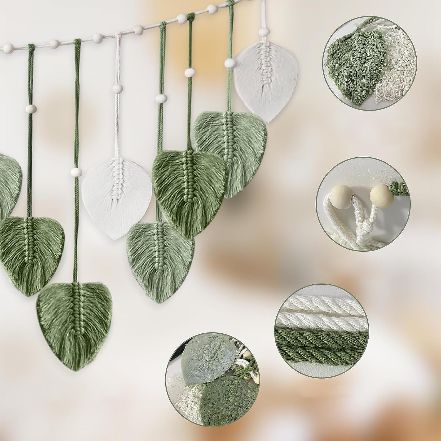 Tapiserie suspensie decoratie frunze tesute Casa - Accesorii si Decoratiuni Naty Shop