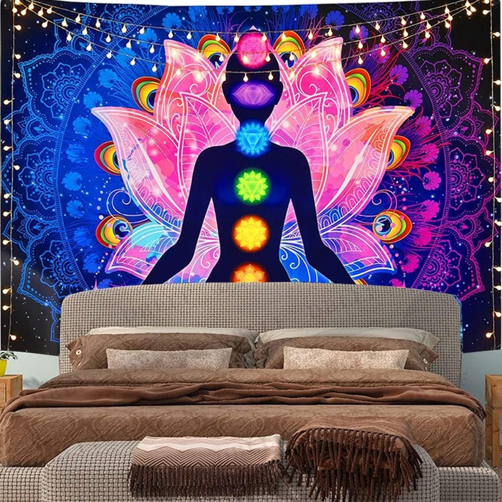 Tapisserie mandala mystique colorée Accueil - Accessoires et Décorations Naty Shop