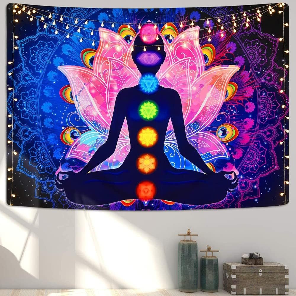 Tapisserie mandala mystique colorée Accueil - Accessoires et Décorations Naty Shop