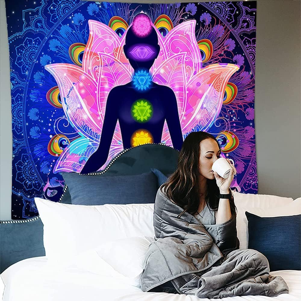 Tapisserie mandala mystique colorée Accueil - Accessoires et Décorations Naty Shop