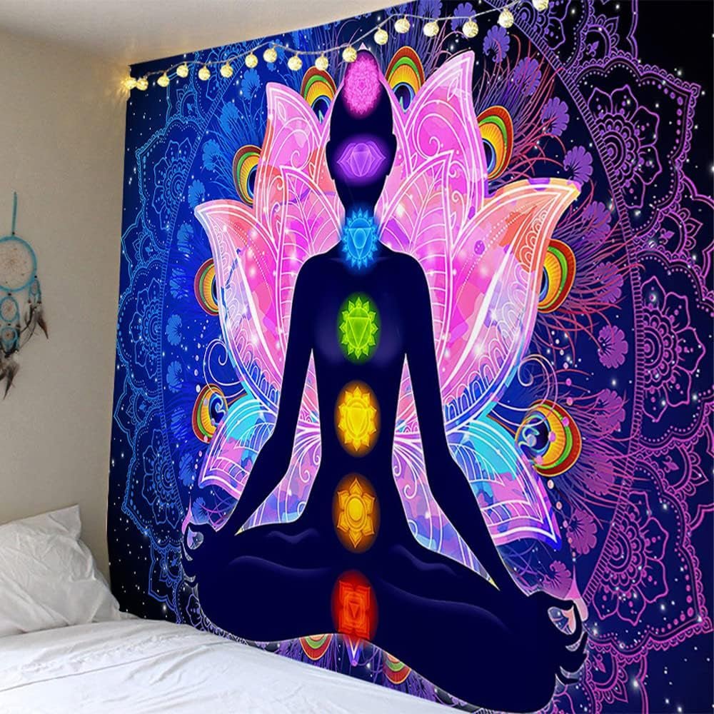 Tapisserie mandala mystique colorée Accueil - Accessoires et Décorations Naty Shop