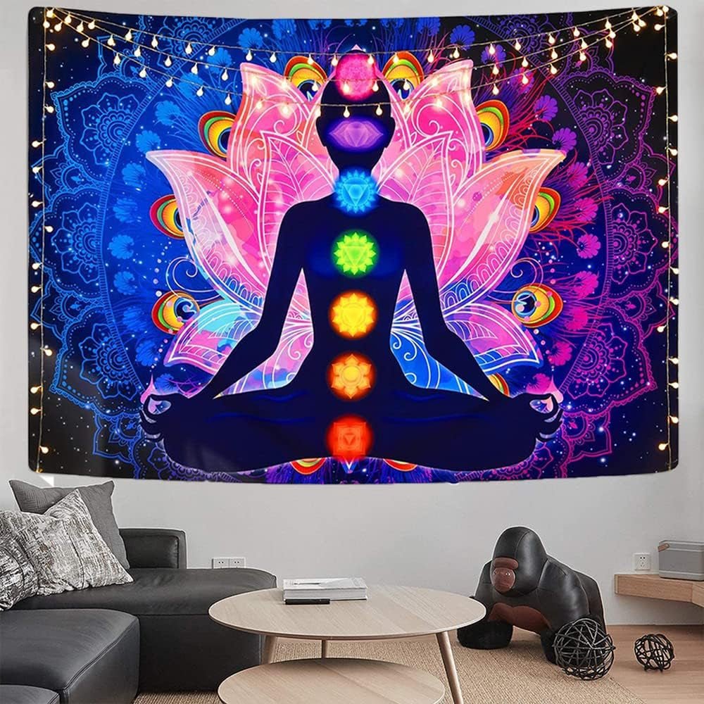 Tapisserie mandala mystique colorée Accueil - Accessoires et Décorations Naty Shop