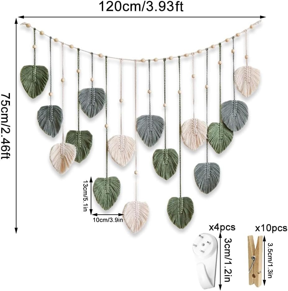 Tapisserie tapisserie tissée verte clous en bois Accueil - Accessoires et Décorations Naty Shop