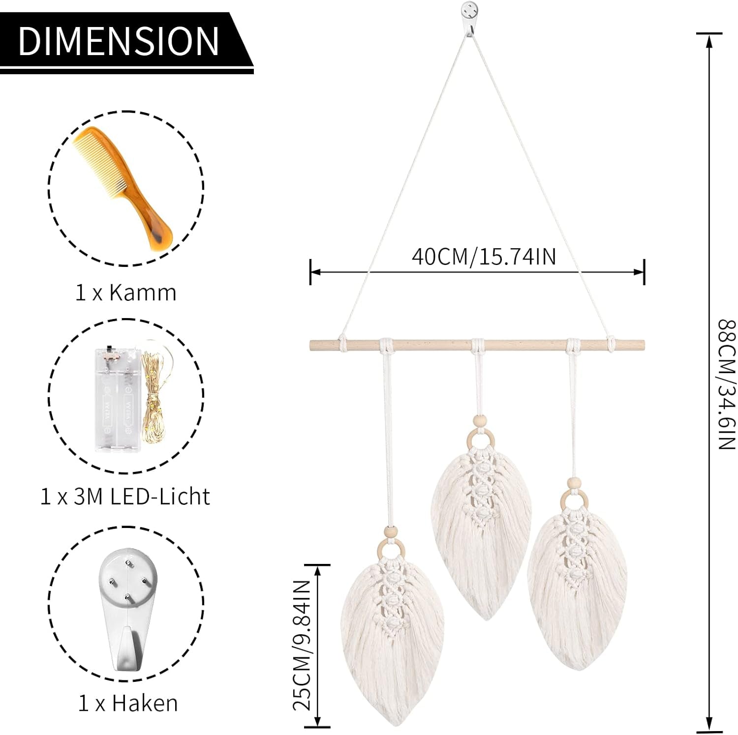 Tapisserie tapisserie tissée main décoration murale chambre d'enfant Maison - Accessoires et Décorations Naty Shop
