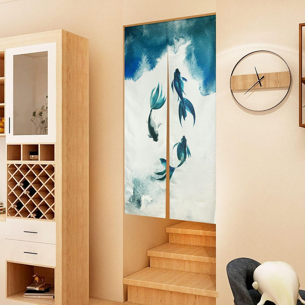 Tapisserie traditionnelle style chinois peinture à l'encre épaisse noren Accueil - Accessoires et Décorations Naty Shop