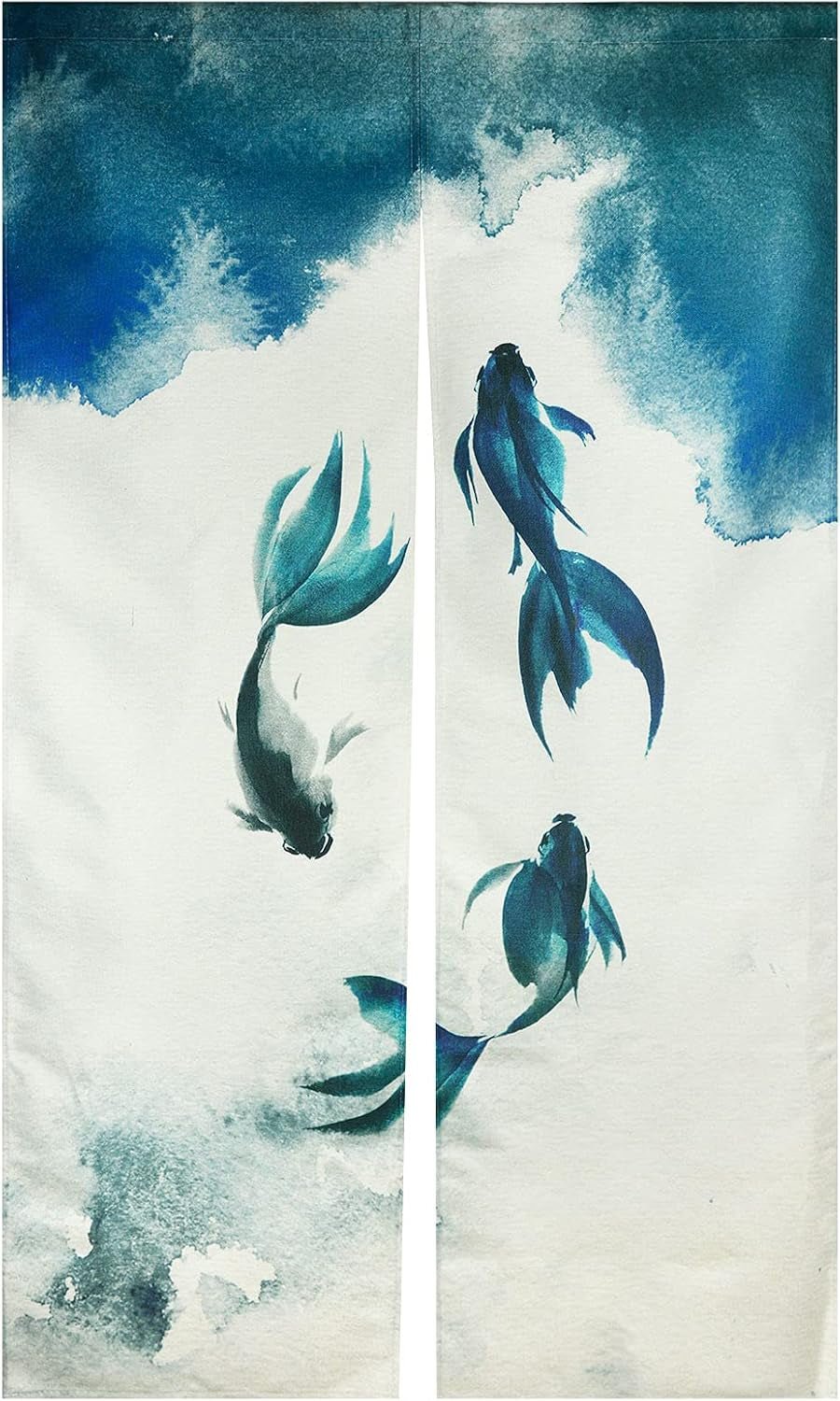 Tapisserie de style traditionnel chinois peinture à l'encre épaisse noren Accueil - Accessoires et Décorations Naty Shop Impression sur une seule feuille H150 X L85 Cm (pack de 1)