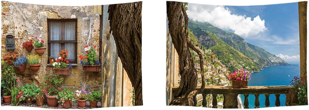 Ulticool tapisserie maison plage mer palmier île - Naty Shop