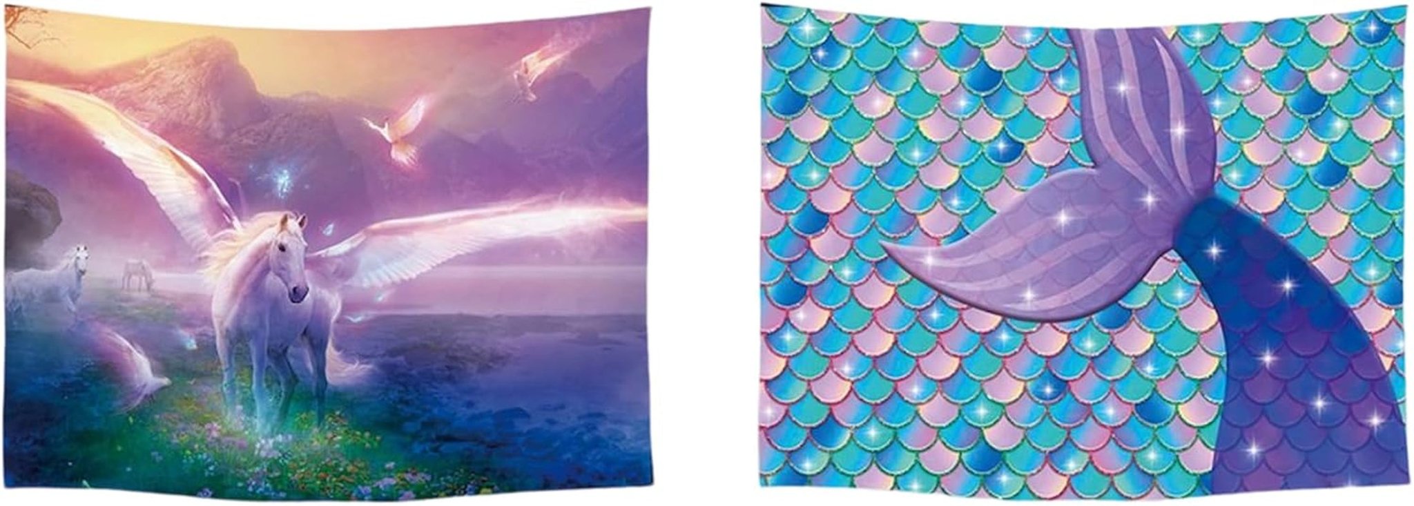 Tapisserie ulticool maison plage mer palmier île Maison - Accessoires et Décorations Naty Shop Licorne sirène