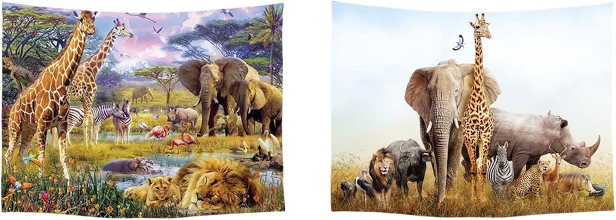 Tapisserie ulticool maison plage mer palmier île Accueil - Accessoires et Décorations Naty Shop Animaux Safari