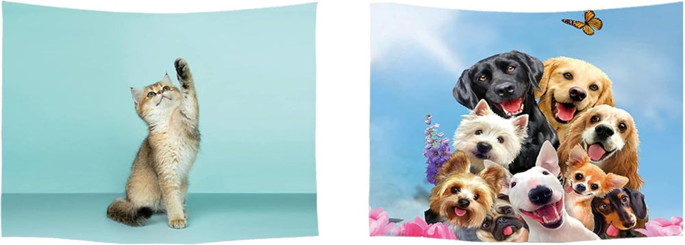 Tapisserie ulticool maison plage mer palmier île Maison - Accessoires et Décorations Naty Shop Chien Chat