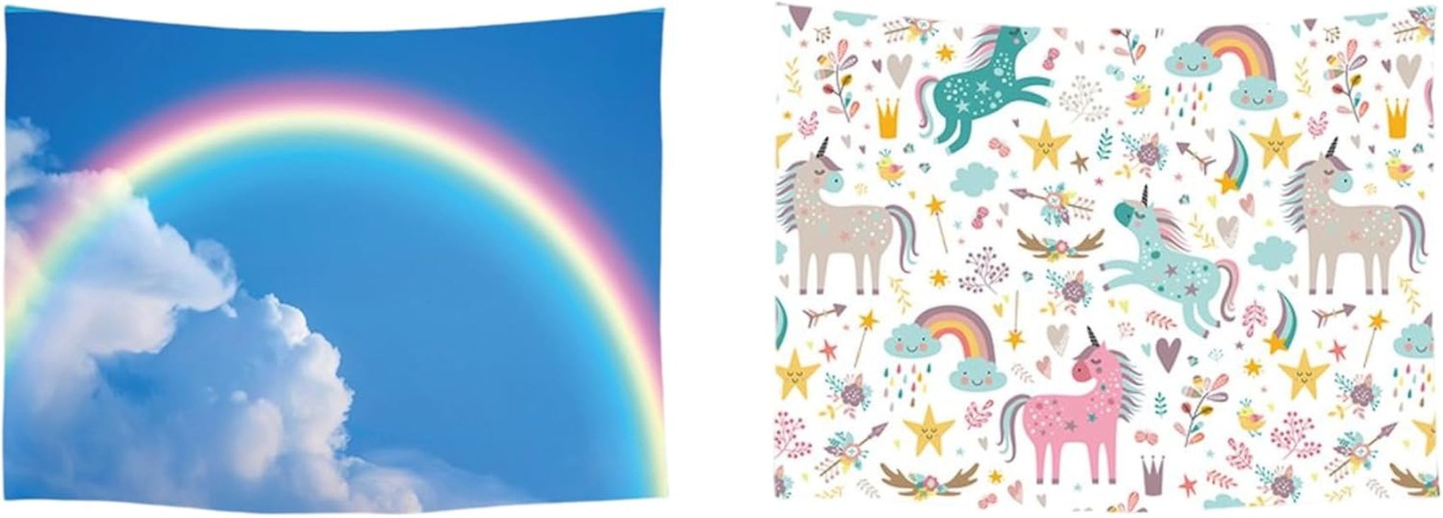 Tapisserie ulticool maison plage mer palmier île Maison - Accessoires et Décoration Naty Shop Licorne arc-en-ciel