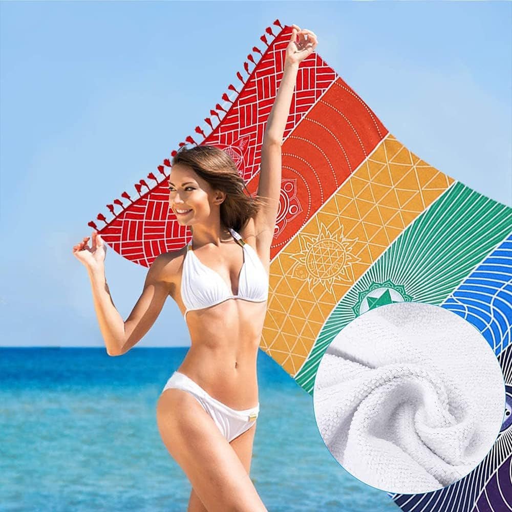 Tapisserie yoga méditation sept chakras hippie Casa - Accessoires et Décorations Naty Shop