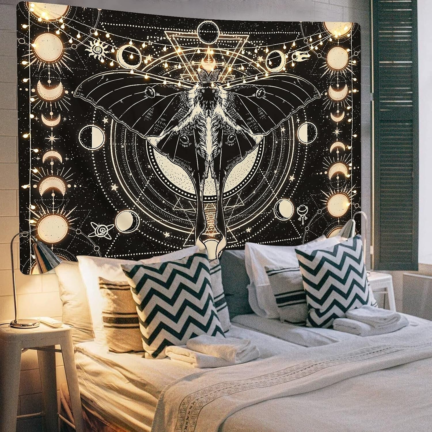 Tapisserie yrendenge papillon noir soleil lune naturel Maison - Accessoires et Décorations Naty Shop