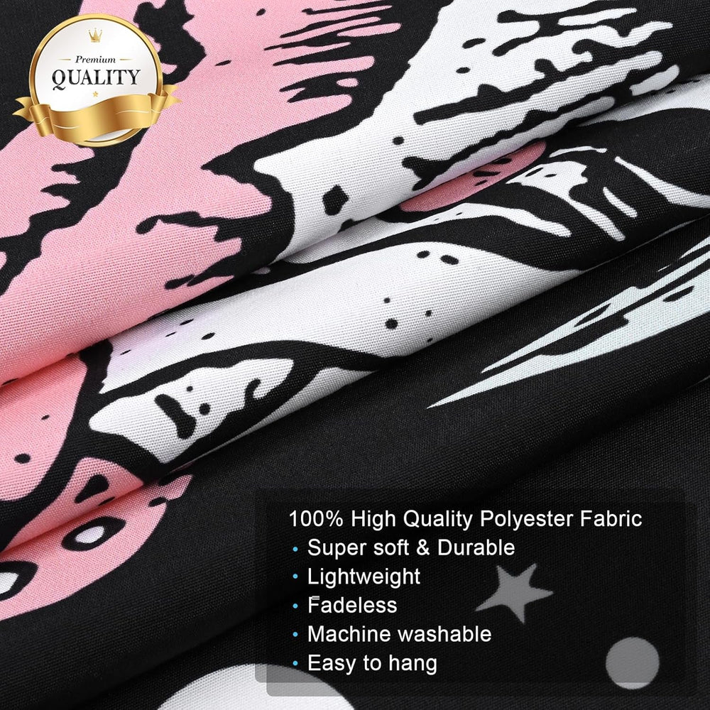 Tapisserie yugarlibi crâne rose champignons squelette Accueil - Accessoires et Décoration Naty Shop