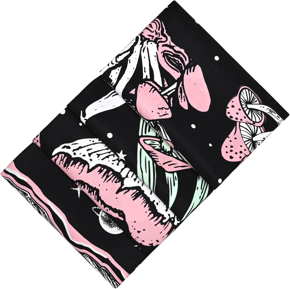 Tapisserie yugarlibi crâne rose champignons squelette Accueil - Accessoires et Décoration Naty Shop