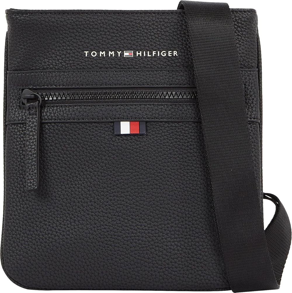 Tommy Hilfiger ESSENTIAL PU MINI CROSSOVER Crossover Bagages et équipements de voyage pour hommes Naty Shop Noir (Noir) Taille unique