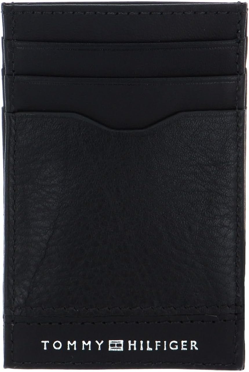 Tommy Hilfiger Bărbați TH Central Cardholder, Bi-Fold Wallet, negru, o singură dimensiune Portofel Barbati Naty Shop